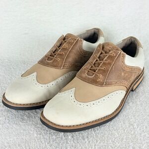 Original Penguin Willie Mens 12 Wingtip Oxford Shoes Tri-Tone Brown Brogue